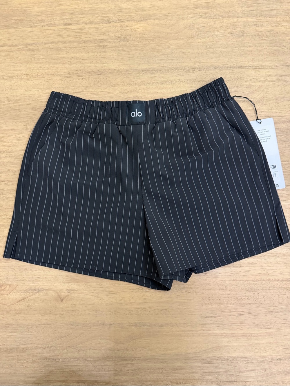 ALO daylight pinstripe shorts